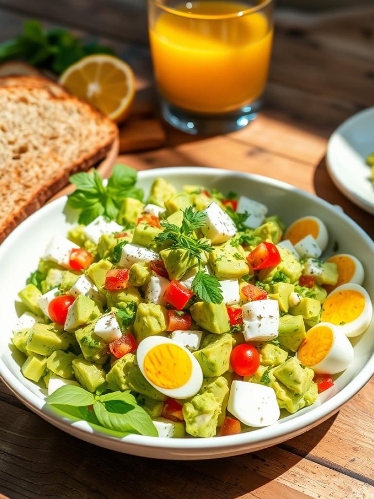 Avokadolu Yumurta Salatası Tarifi: Tok Tutan Diyet Kahvaltısı