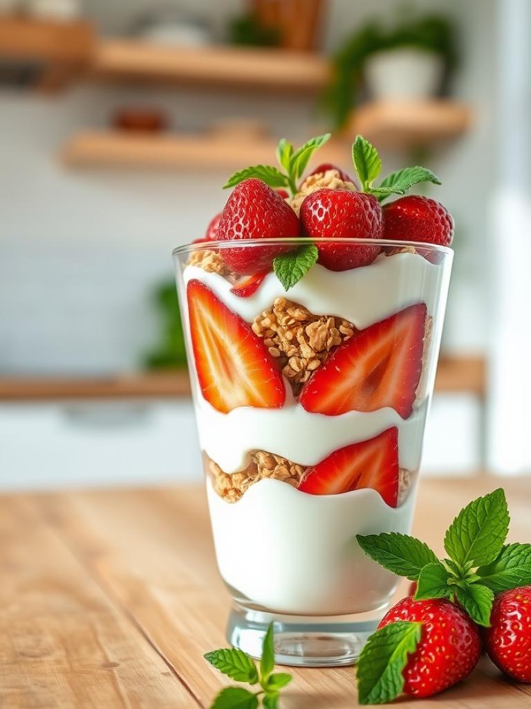 Çilekli Yunan Parfe Tarifi: Hafif ve Vitamin Deposu Tatlı