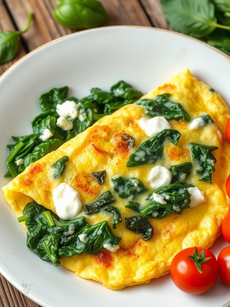 Ispanaklı ve Keçi Peynirli Omlet Tarifi: Protein Zengini Bir Başlangıç