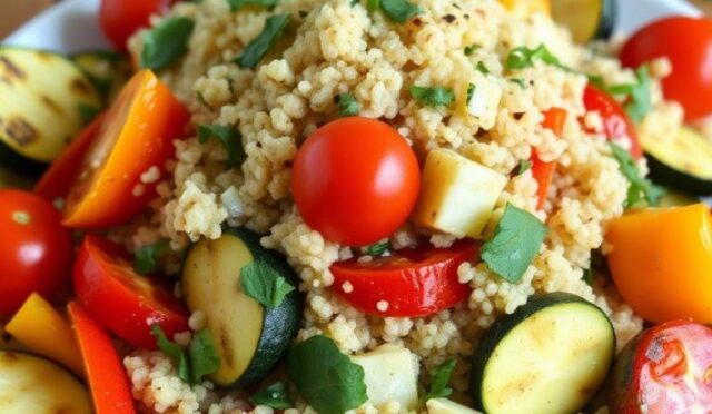 Izgara Sebzeli Quinoa Salatası Tarifi: Düşük Kalorili ve Besleyici