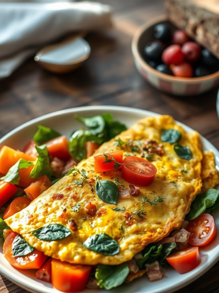 Sebzeli Omlet Tarifi: Düşük Kalorili ve Tok Tutan Kahvaltı Seçeneği