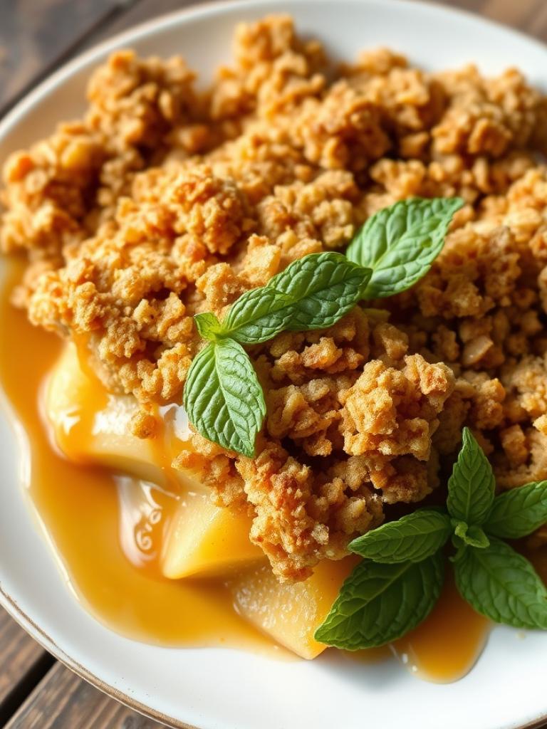 Şekersiz Elmalı Crumble Tarifi: Karamelli ve Düşük Kalorili Tatlı