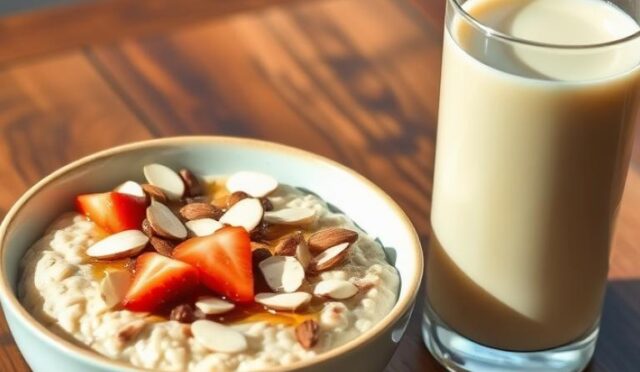 Yulaf Ezmesi ve Bademli Smoothie Tarifi: Enerji Veren Diyet İçeceği