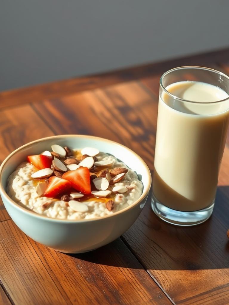 Yulaf Ezmesi ve Bademli Smoothie Tarifi: Enerji Veren Diyet İçeceği
